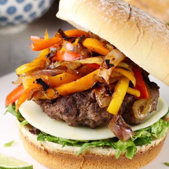 Fajita Burgers - Recipe photo by missinthekitchen