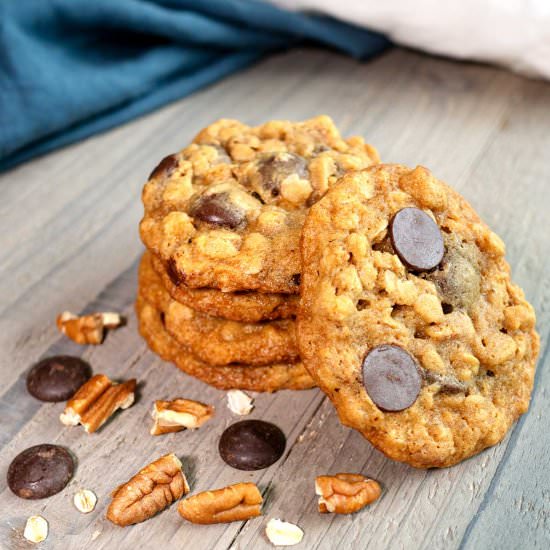 Chocolate Oatmeal Pecan Cookies - Recipe photo by c2king