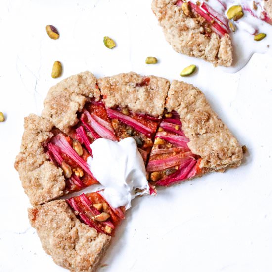 Rhubarb & Cara Cara Orange Galette - Recipe photo by ShortGirlTallOrder