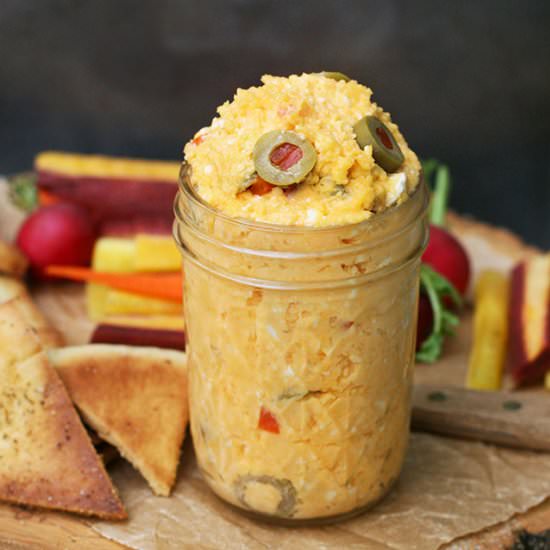 Pimento-Green Olive Cheese Spread - Recipe photo by cheap-recipe-blog