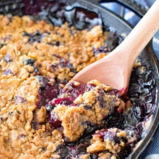 Grilled Blueberry Lemon Cobbler - Recipe photo by gimmesomegrilling