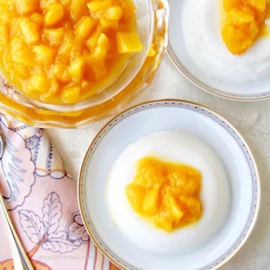 Panna Cotta with Mango Compote - Recipe photo by Great 8 Friends
