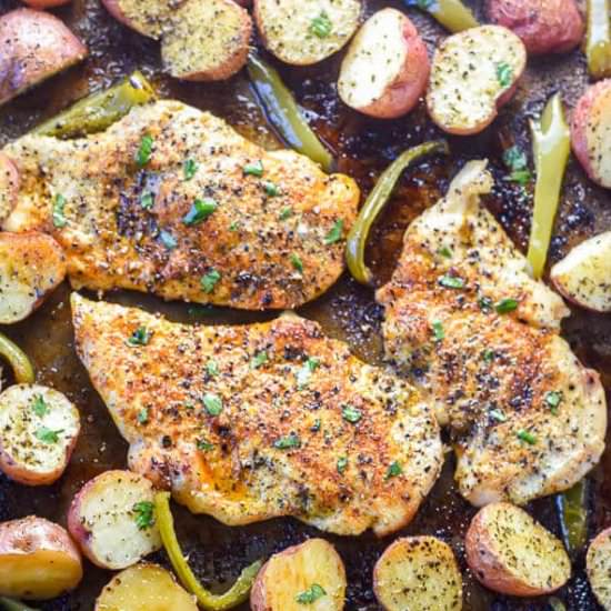 Honey Balsamic Sheet Pan Chicken - Recipe photo by Flavor Mosaic