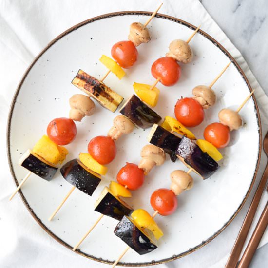 Low FODMAP vegetable skewers - Recipe photo by karlijn2