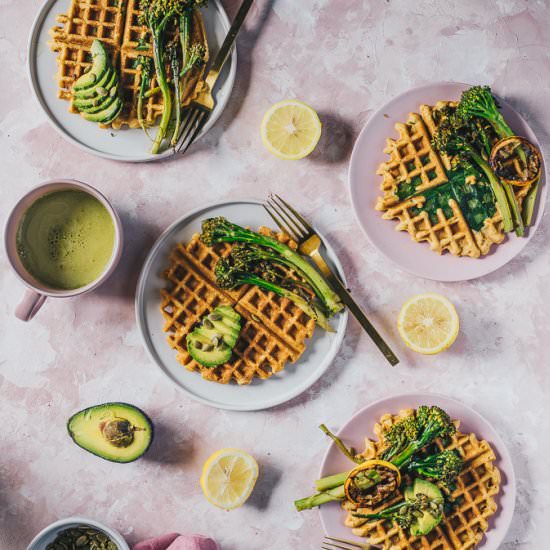 SAVORY SWEET POTATO WAFFLES - Recipe photo by nattwrobel