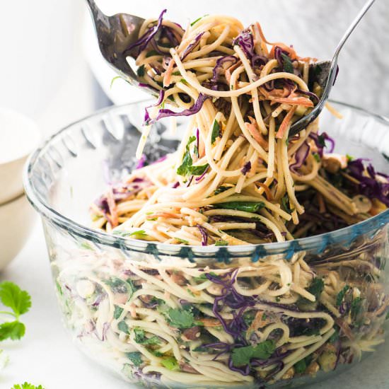 Spicy Thai Spaghetti Salad - Recipe photo by theviewfromgreatisland