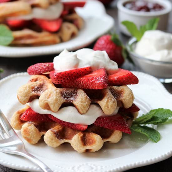 Strawberry Shortcake Waffles - Recipe photo by Give it Some Thyme