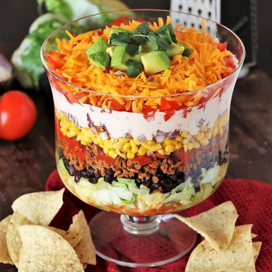 Layered Taco Salad - Recipe photo by thekitchenismyplayground