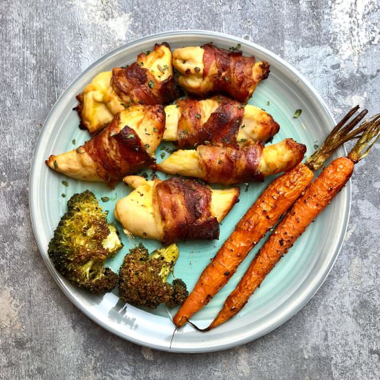 Pancetta Wrapped Mustard Chicken - Recipe photo by NatesFood