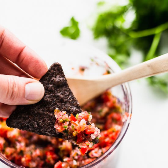 Spicy Red Salsa - Recipe photo by 3ScoopsofSugar