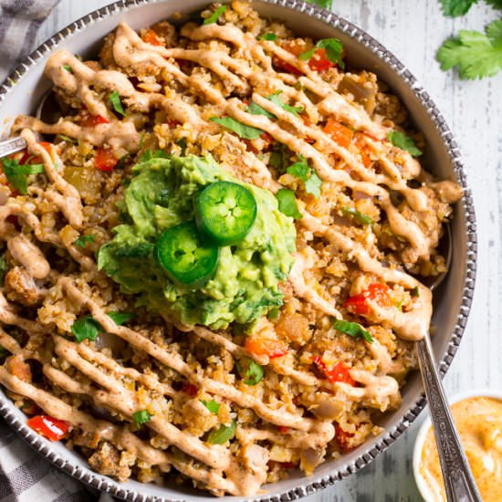 Mexican Cauliflower Fried Rice - Recipe photo by paleorunningmomma