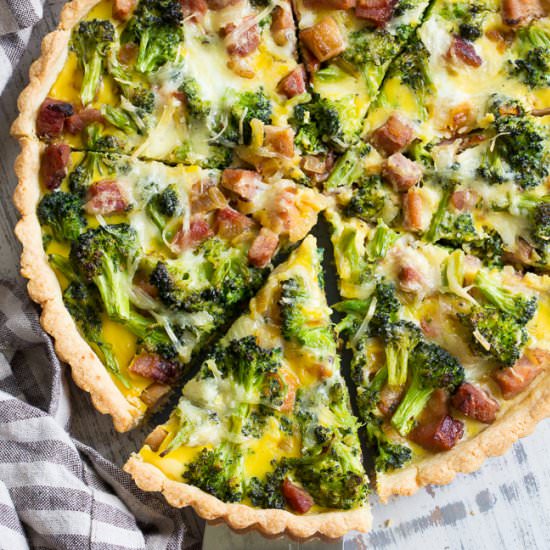 Savory Ham Broccoli Tart - Recipe photo by paleorunningmomma