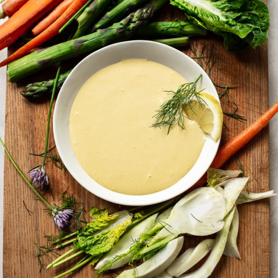 how to make blender lemon aioli - Recipe photo by FamilyStyle Food