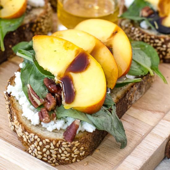 Nectarine Tartine - Recipe photo by rezelkealoha