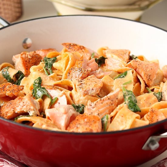 SALMON PAPPARDELLE - Recipe photo by In Good Flavor