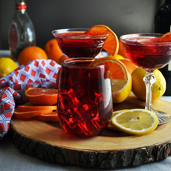 Hibiscus Tea Sangria - Recipe photo by A Little and A Lot