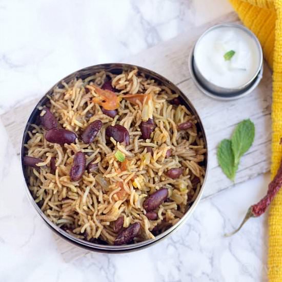 Kidney Beans Pulav - Recipe photo by srividhya