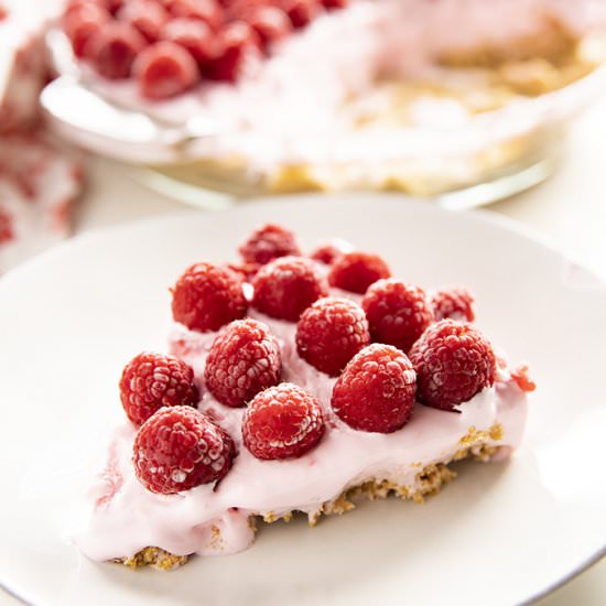 Raspberry Lemonade Pie - Recipe photo by TheSaltyMarshmallow