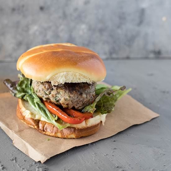 Lamb Burgers with Feta - Recipe photo by The Home Cooks Kitchen