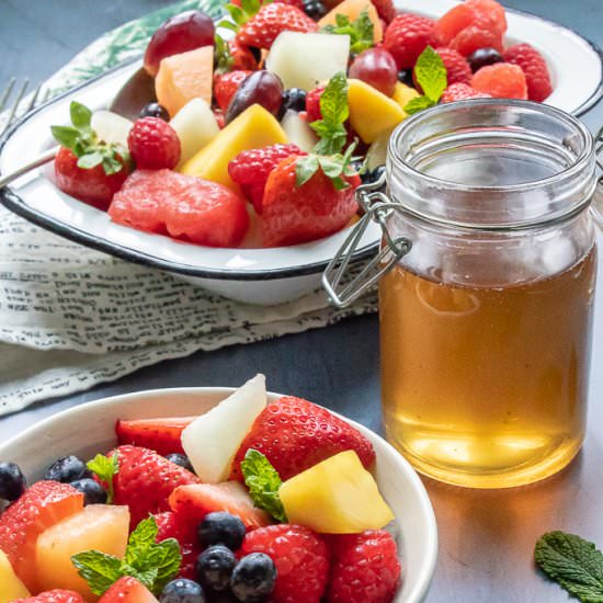 Fruit Salad with Tea Simple Syrup - Recipe photo by veggie desserts