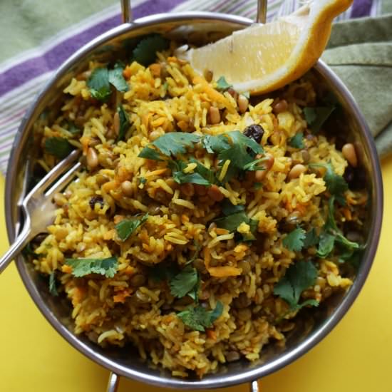 Persian Rice Pilaf with Lentils - Recipe photo by Gillian Elizabeth