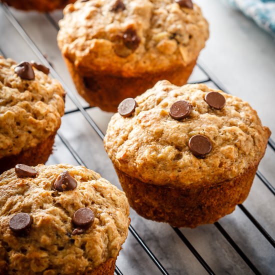 Chocolate Chip Banana Muffin - Recipe photo by FoodFanatical