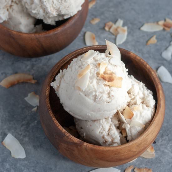 Toasted Coconut Ice Cream - Recipe photo by wellvegan