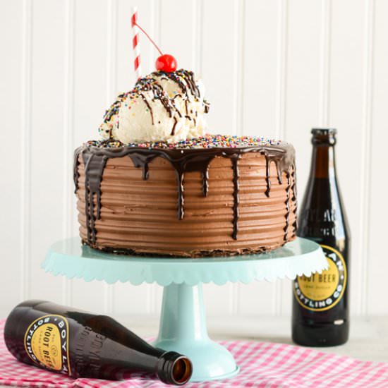 Chocolate Root Beer Float Cake - Recipe photo by TheCakeChica