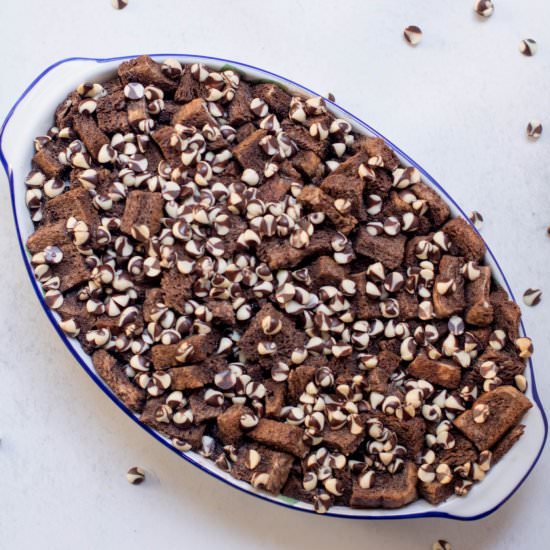 Dark Chocolate Coffee Bread Pudding - Recipe photo by Bakealish