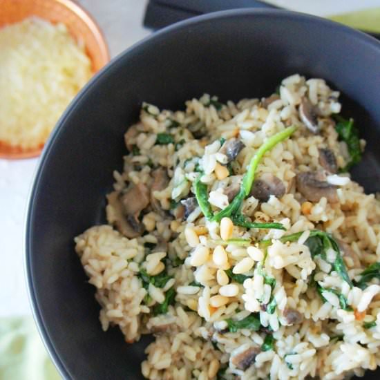 Mushroom and Spinach Risotto - Recipe photo by SweetCaramelSunday