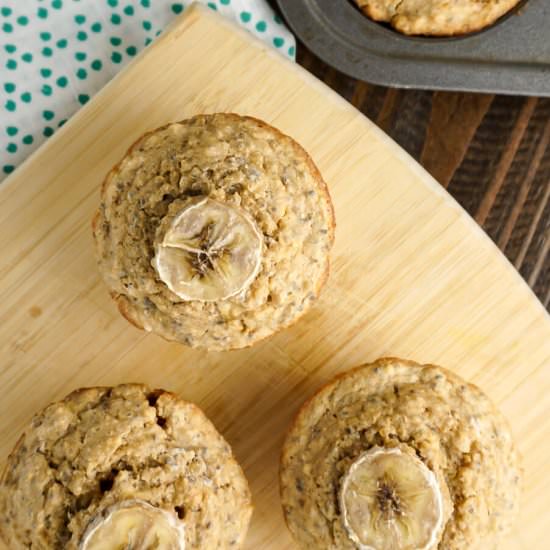 Banana Chia Quinoa Muffins - Recipe photo by SlenderKitchen