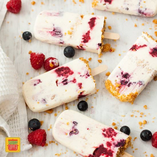 Red, White and Blue Popsicles - Recipe photo by SundaySupper