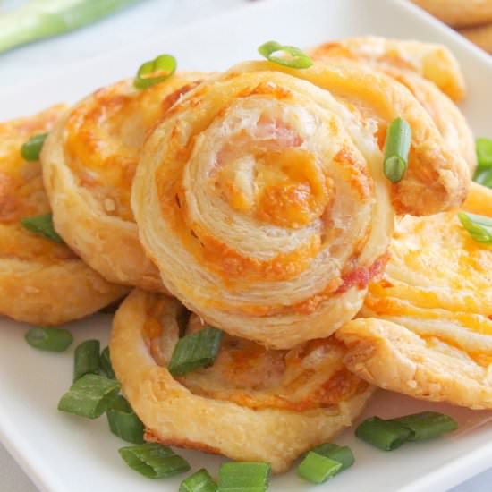 Bacon Cheddar Pinwheels - Recipe photo by FoodFanatical