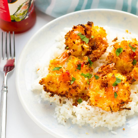 Crunchy Panko Coconut Shrimp - Recipe photo by No Plate Like Home
