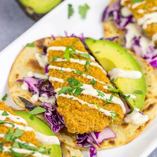 Crispy Baja Fish Tacos - Recipe photo by spicedblog