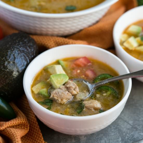Paleo White Chicken Chili - Recipe photo by littlebitrecipes