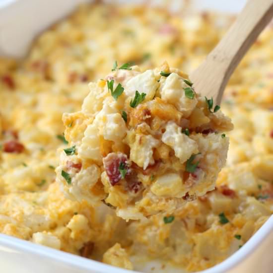 Cheesy Bacon Potato Casserole - Recipe photo by Joyous Apron