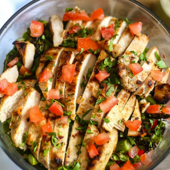 Grilled Chicken Asparagus Salad - Recipe photo by everyday eileen