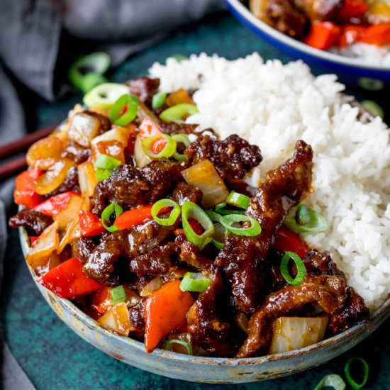 Crispy Orange Beef - Recipe photo by KitchenSanctuary