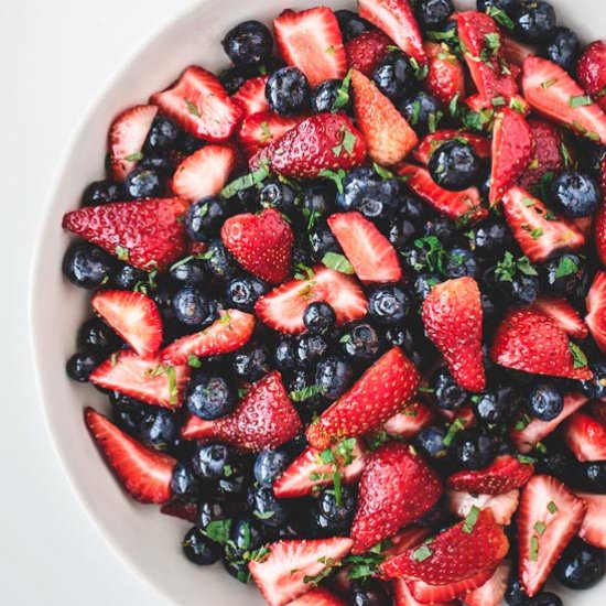 Lemon Berry Mint Salad - Recipe photo by crazyinspiredlife