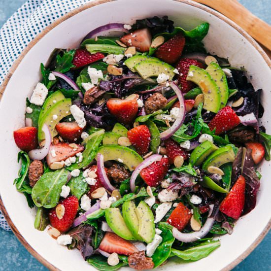STRAWBERRY AVOCADO SPRING SALAD - Recipe photo by The Food Cafe