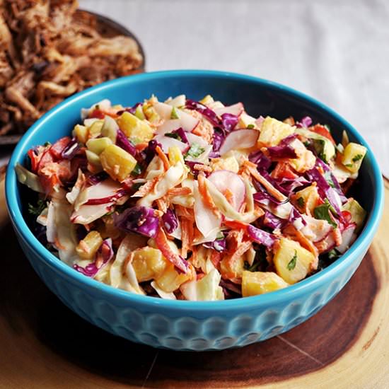 Tangy Pineapple Coleslaw - Recipe photo by A Little and A Lot