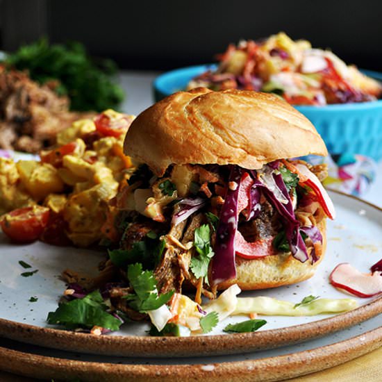 Pulled Pork Sandwiches with Slaw - Recipe photo by A Little and A Lot