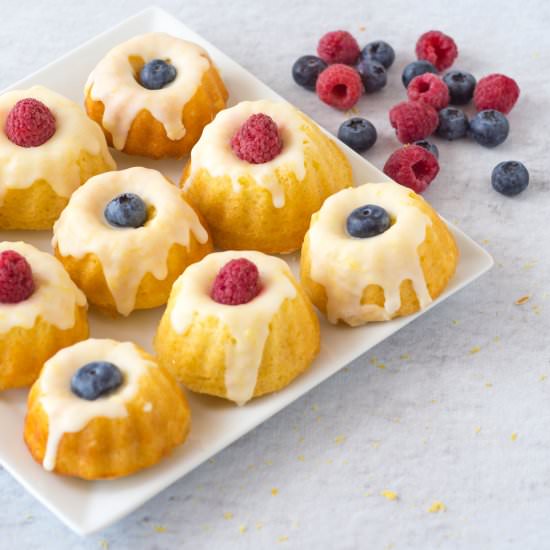 Mini Lemon Bundt Cakes with Berries - Recipe photo by anne1456