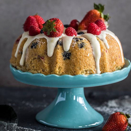 Instant Pot Berry Vanilla Cake - Recipe photo by cookwithmanali