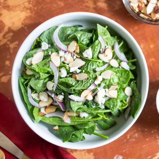 Spinach Salad with Peanut Dressing - Recipe photo by 918plate