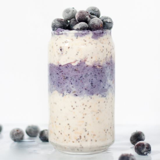 Coconut Blueberry Overnight Oats - Recipe photo by cozypeachkitchen