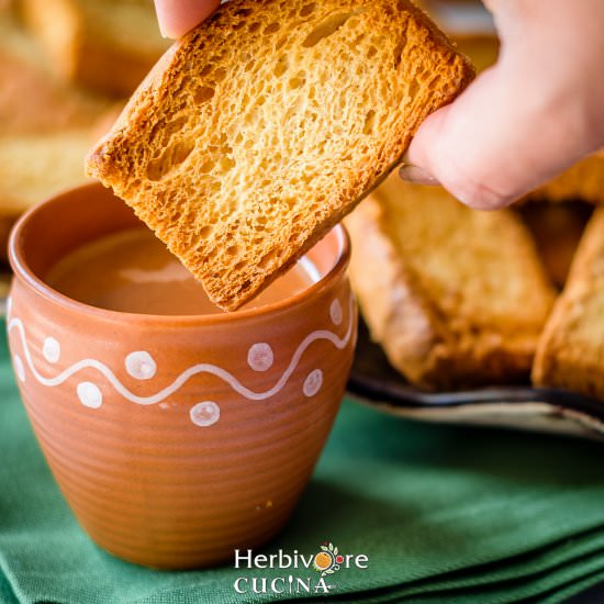 Crispy Tea Time Milk Rusk - Recipe photo by Herbivore Cucina