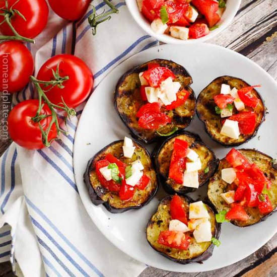 Grilled Eggplant with a Tomatoes - Recipe photo by homeandplate
