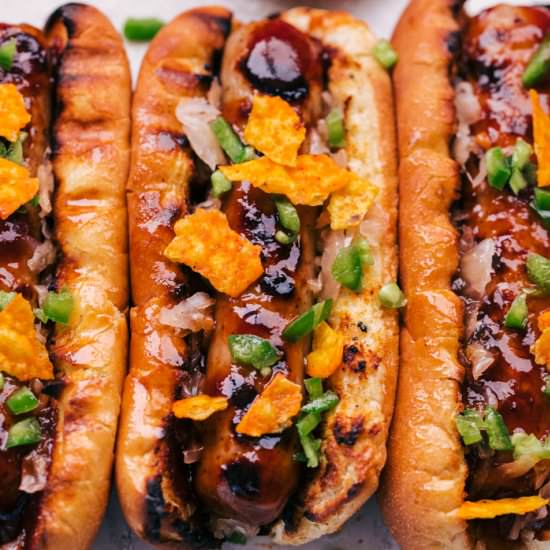 BRATWURST DOGS - Recipe photo by The Food Cafe